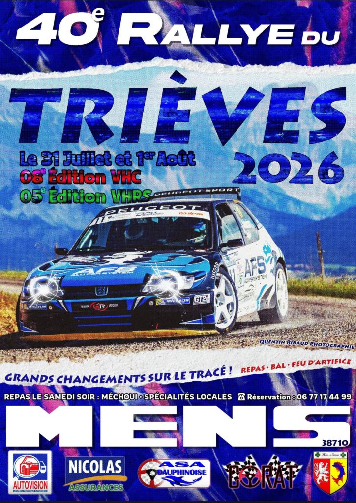 40ème Rallye du Trièves avec cette année un changement du tracé !!!